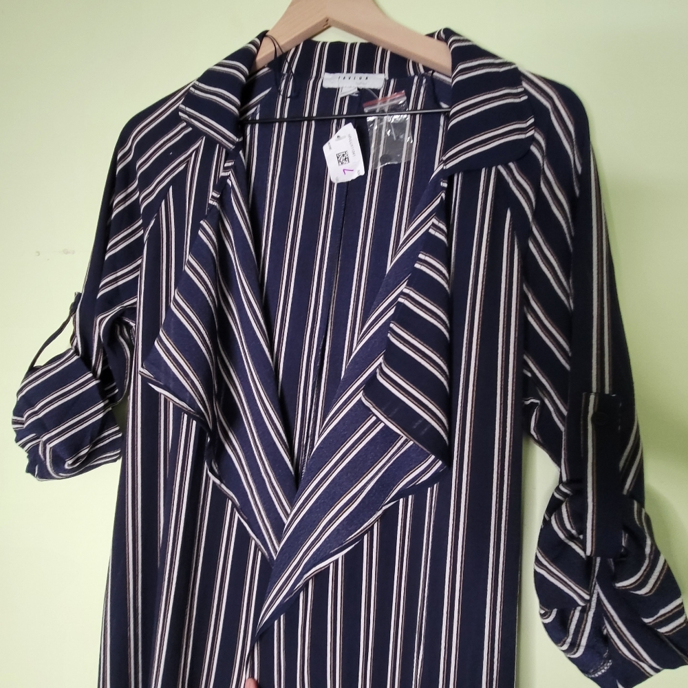 Maxi Striped blue cardigan favlux 46
